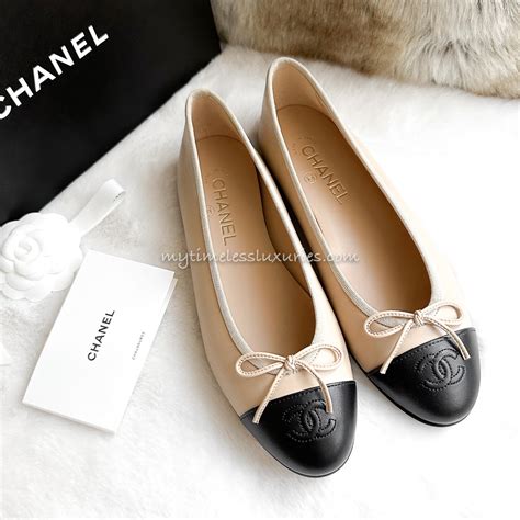 chanel ankle strap flats|Chanel ballet flats.